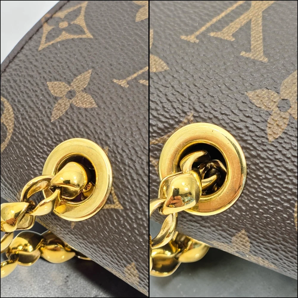 Louis Vuitton Victoire Monogram Chain Flap Bag Burgundy Purple Crossbody Bag